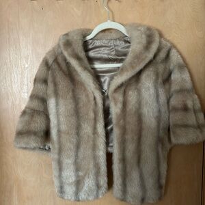 VINTAGE Faux Fur Stole Wrap by Glenoit, one size, made in USA